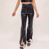 Faux Leather Pants - Black