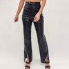 Faux Leather Pants - Black