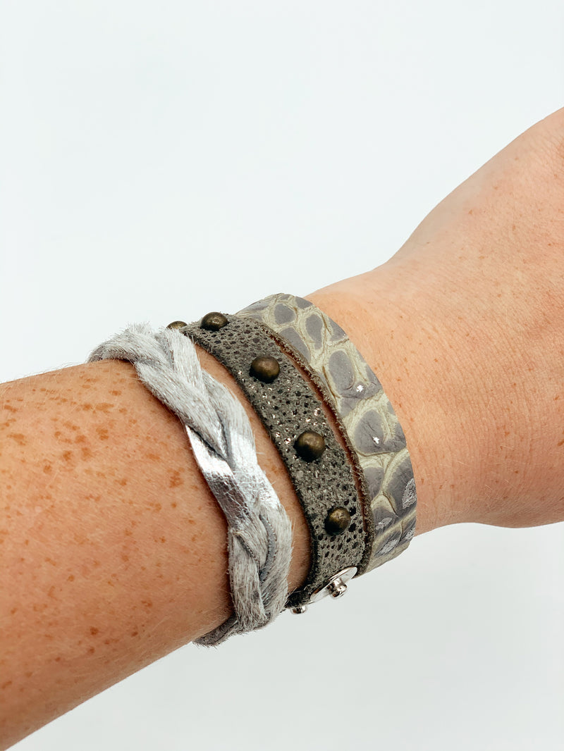 Thin Leather Bracelet Sets