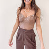 Brown Leather Bodysuit