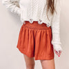 Adair Smocked Shorts - Rust