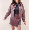 Kasey Rhinestone Leather Jacket