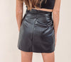 Black Croc Mini Skirt