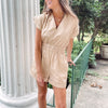 Ruched Shoulder Romper