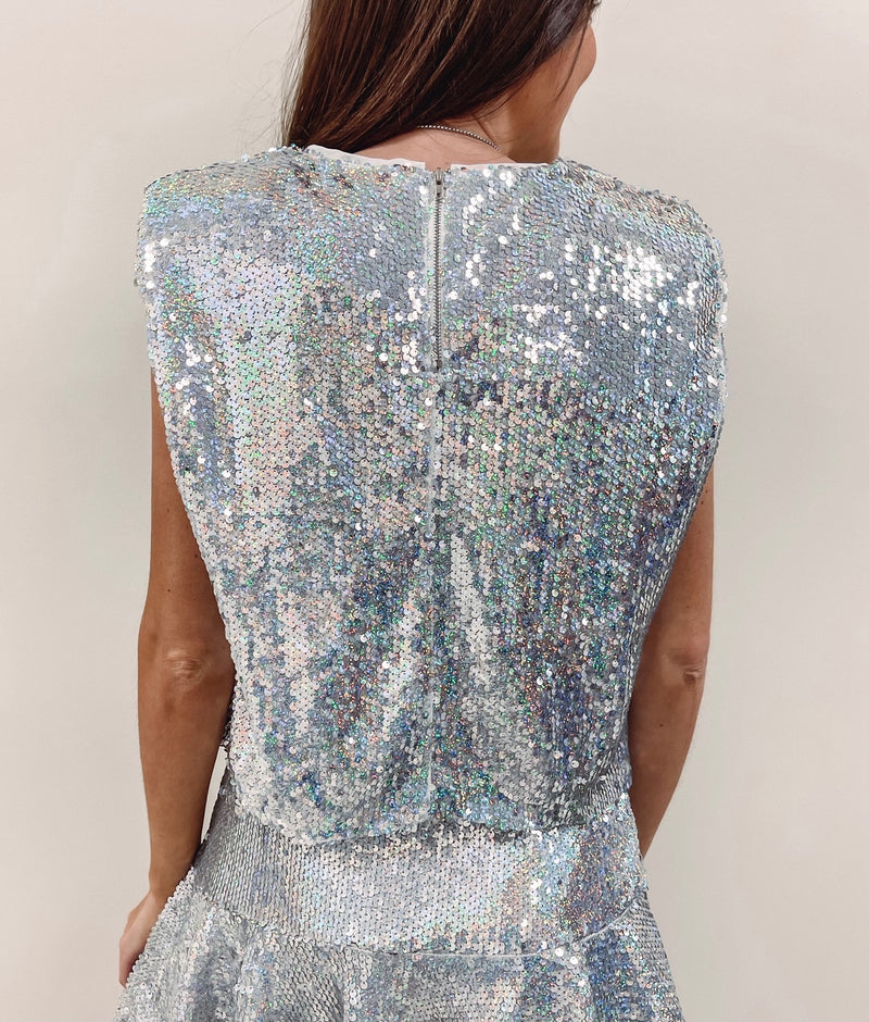 Iridescent Sequin Top