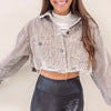 Cropped Cord Jacket - Taupe