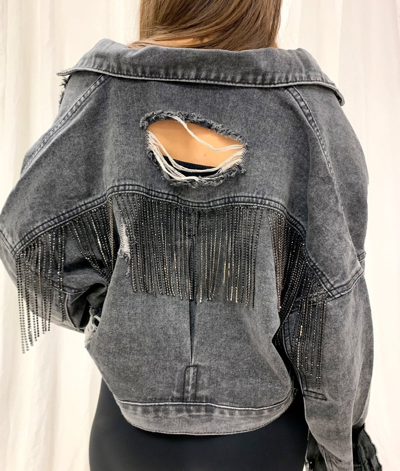 Rhinestone Denim Jacket