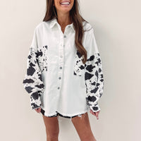 Cowprint Shacket