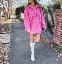 Pink Teddy Sherpa Coat