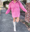 Pink Teddy Sherpa Coat