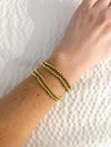 Stainless Steel Ball Bead Bracelets- Gold