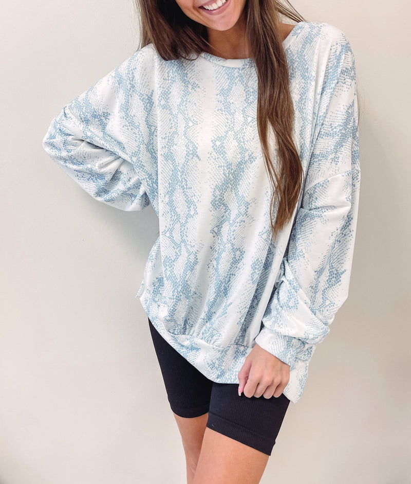 Comfy Snakeprint Pullover