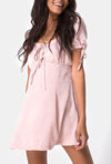 Motel Guenette Dress in Satin Dusty Rose