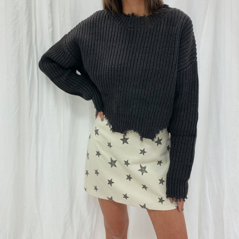 Cord Star Mini Skirt