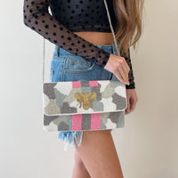 Camo Bee Crossbody + Clutch