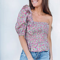 Floral Puff Sleeve Top