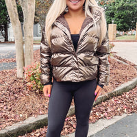 Bronze Puffer Jacket