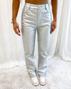 Silver Metallic Pants