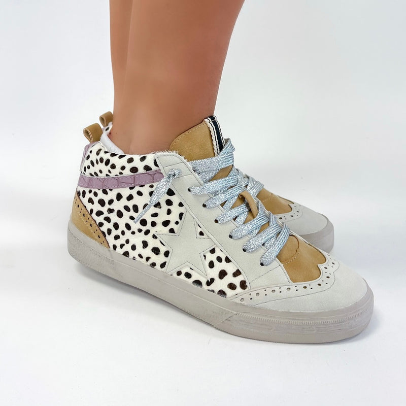 Printed Mid Top Sneakers