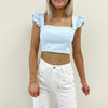 Maddie Denim Crop Top