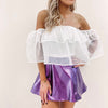 Purple Metallic Skirt