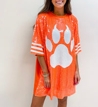 Orange Tiger Paw Sparkle Jersey