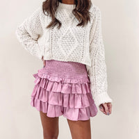 Carlie Pink Ruffle Skirt