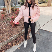 Light Pink Puffer Jacket