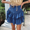 Smocked Skirt - Navy Blue