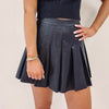 Faux Leather Tennis Skirt