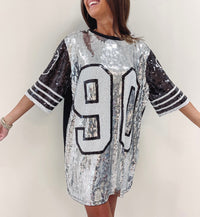 Silver/Black Sparkle Jersey