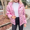 Pink Metallic Puffer Jacket