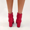 Cadyn Red Sparkle Booties