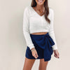 Mikka Navy Skort