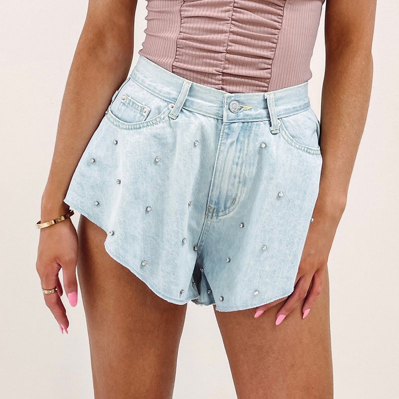 Rhinestone Flutter Shorts