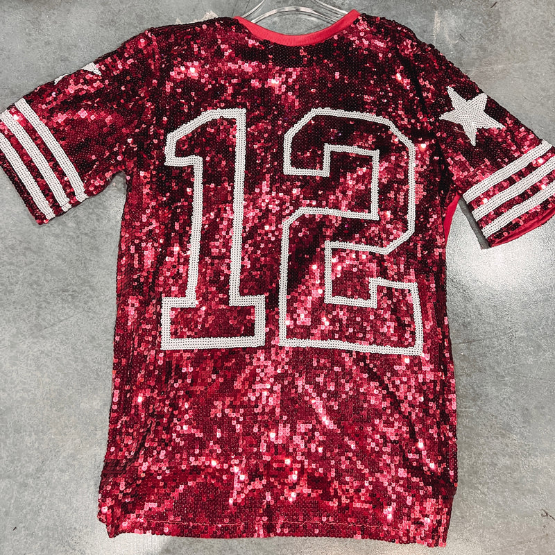 Sparkle Jersey #12 Maroon