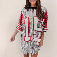 Red/Silver Sparkle Jersey