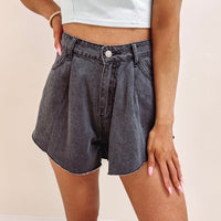 Black Flutter Shorts