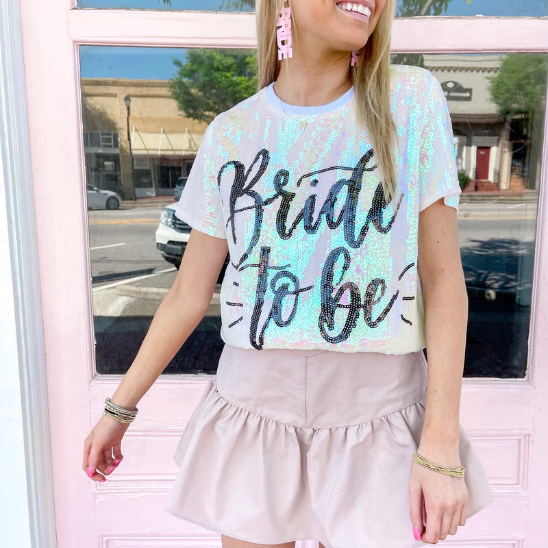 Bride To Be Sequin Top