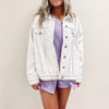 White Studded Denim Jacket