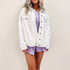 White Studded Denim Jacket