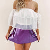 Purple Metallic Skirt