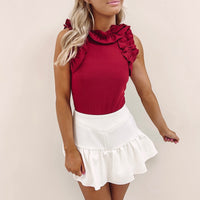 Claire White Ruffle Skirt