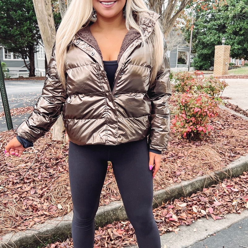 Bronze Puffer Jacket