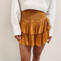 Smocked Skirt - Mustard