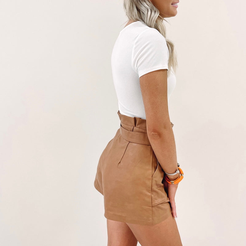 Kerrie Faux Leather Shorts