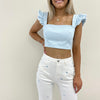 Maddie Denim Crop Top