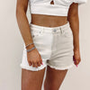 Two Toned Tan Denim Shorts