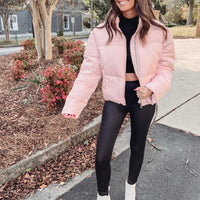 Light Pink Puffer Jacket