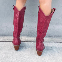 Brooke Burgundy Boots